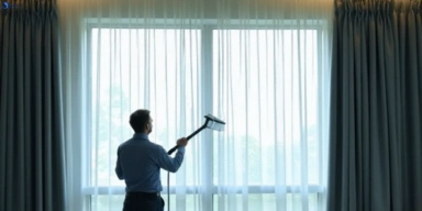 Commercial drapes cleaning service banyo hotels offices