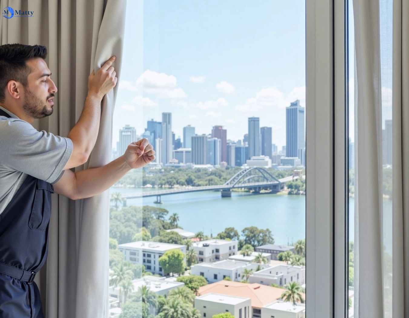 Professional curtain steam cleaning service banyo QLD by Matty Curtain Cleaning